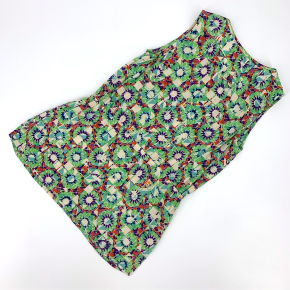 Cabi Green and Purple Vintage #316 Kaleidoscope Sleeveless Blouse, XS - Picture 13 of 16
